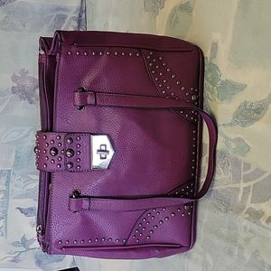 Charming charliepurple studed purse